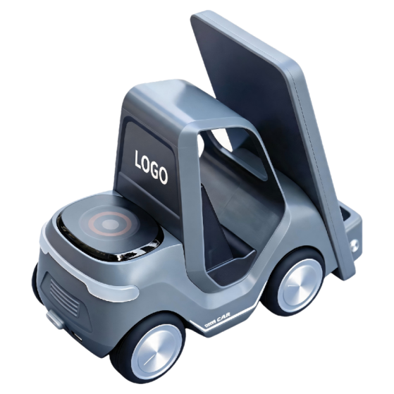 15W 6in1 Creative Forklift Wireless Charger Transparent Mouse
